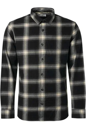 No Excess Shirt Check Responsible Choice Cotton Black