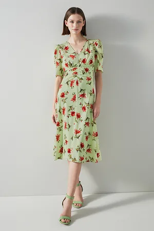 LK Bennett Gabbi Midi Dress Green