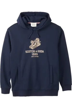 Scotch&Soda Relaxed Fit Fleece Graphic Hoodie Night