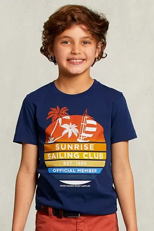 River Woods Normal Fit Basic T-shirt Oxford Blue Blue