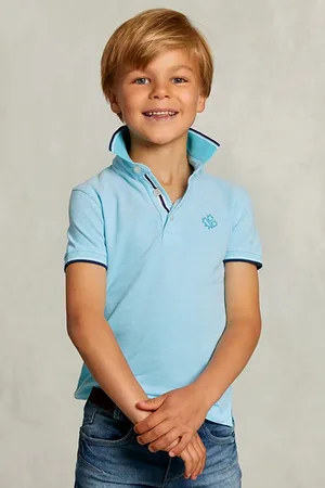 River Woods Custom Fit Cotton Polo Bora Bora Blue