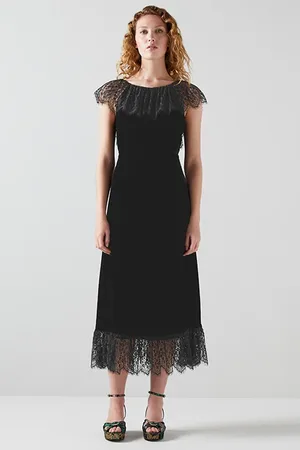 LK Bennett Anouk Midi Dress Black