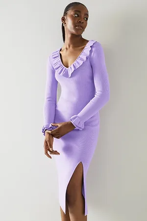LK Bennett Grace Midi Dress Violet