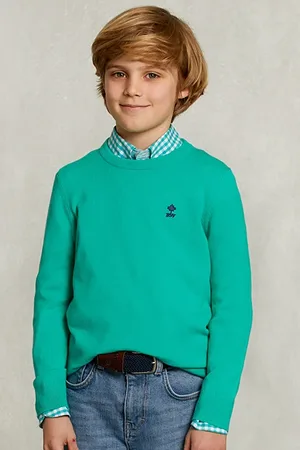 River Woods Normal Fit Basic Crew Neck Pullover Moscow Mule Green