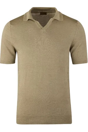 Stenströms Merino/linen,polo Shirt Beige