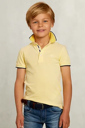 River Woods Custom Fit Cotton Polo Butfly Yellow