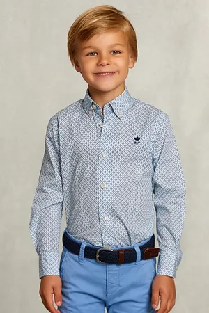 River Woods Custom Fit Fantasy Shirt Blue/green Multi
