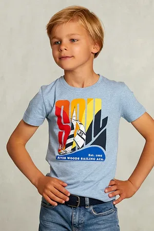 River Woods Normal Fit Basic T-shirt Dark Victoria Mix Blue