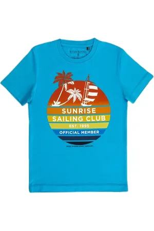 River Woods Normal Fit Basic T-shirt In Aruba Blue