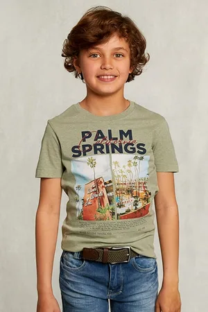 River Woods Normal Fit Basic T-shirt Mix Herb Khaki