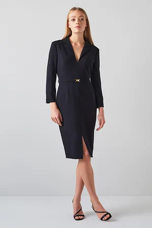 LK Bennett Frankie Midi Dress Navy