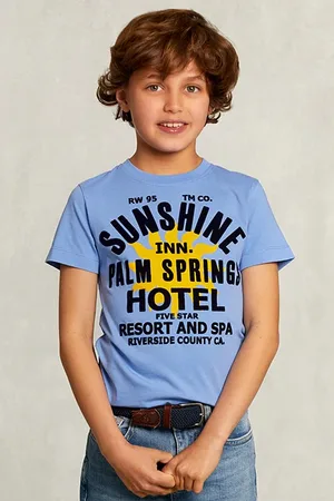 River Woods Normal Fit Basic T-shirt Nile Blue