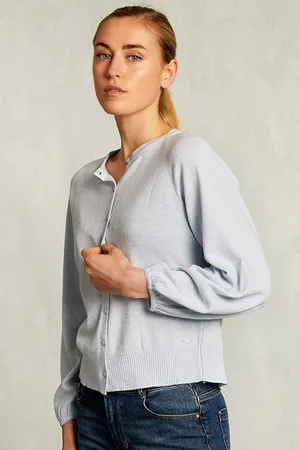 River Woods Light Blue Cardigan With Buttons Blue