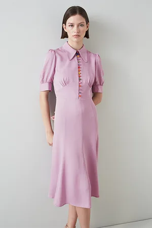 LK Bennett Farrier Midi Dress Lavender