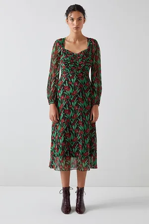 LK Bennett Mertyl Midi Dress Multicolor