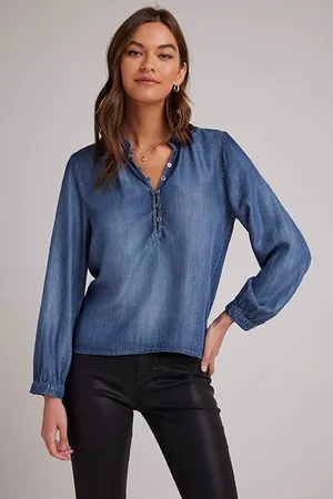Bella Dahl Half Placket Pullover Moonlight Wash