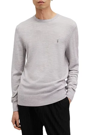 AllSaints Mode Merino Crew Cool Grey
