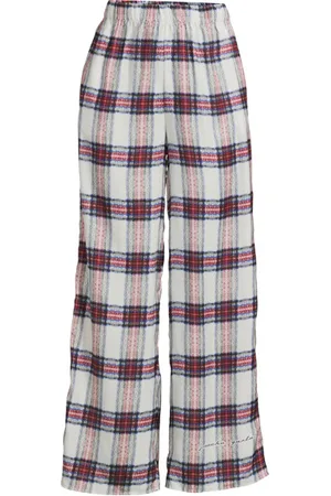 MUCHO GUSTO Pants Nashville Checkered Off-white, Red