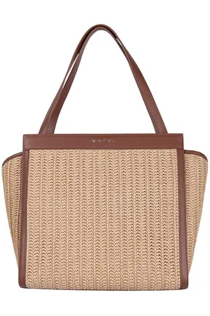 Guess GUESS Lisa Woven Tote Bag Cognac