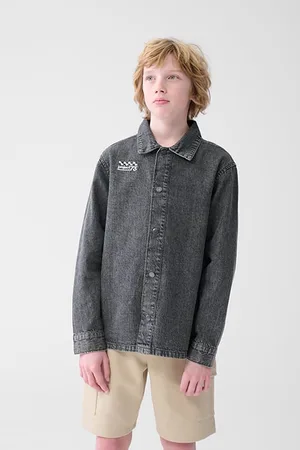 SHOEBY Baa-sbsmile Denim Overshirt Darkgrey