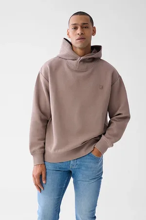 SHOEBY Ma-sbjaquard Hoodie Lightbrown
