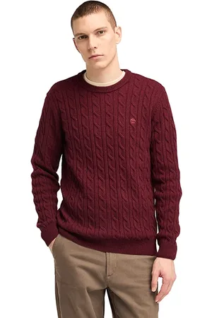 Timberland Phillips Brook Cable Crew Neck Sweater Cordovan Heather