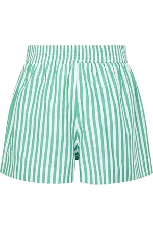 French Connection Stripe Shirting Shorts Jellybean/white