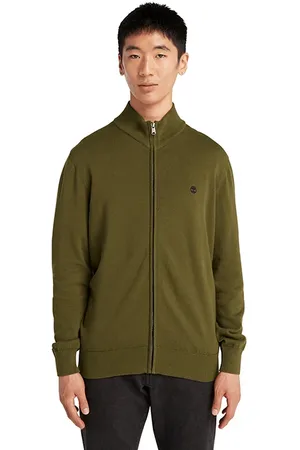Timberland Williams River Cotton Yd Full Zip Sweater Dark Olive