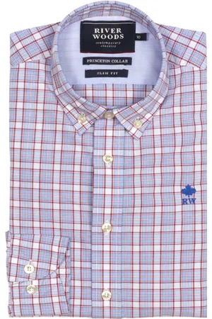 River Woods Slim Fit Princeton Shirt Red