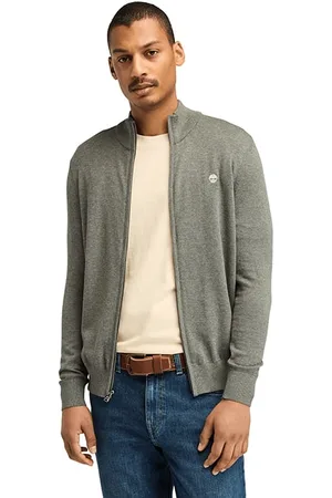 Timberland Williams River Cotton Yd Full Zip Sweater Dark Grey Heather