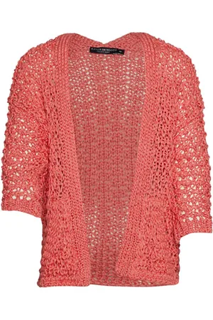 River Woods Short Fancy Cardigan 1/2 Sl Red