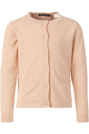 River Woods Classic Round Neck Cardigan Orange