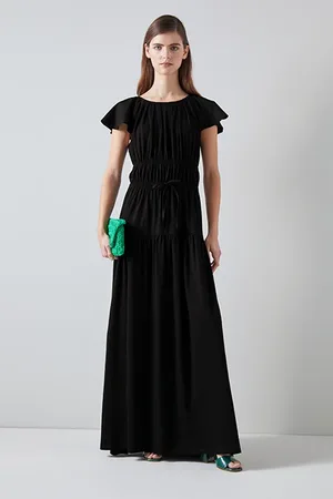 LK Bennett Carla Midi Maxi Dress Black