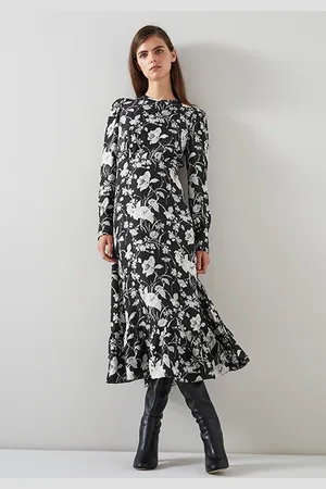 LK Bennett Winona - Midi Dress Black/cream