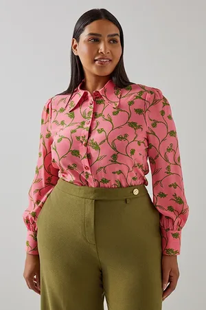 LK Bennett Sonya Crepe Button-down Shirt Pale Mint