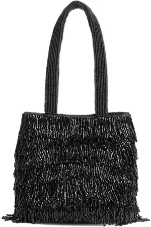 LK Bennett Etsy Beaded Handbag Black