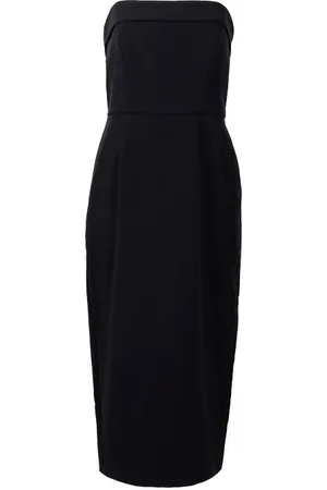 French Connection Echo Crepe Strapless Dress Black
