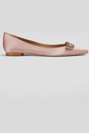 LK Bennett Amore Heart Ballerina Shoes Blush
