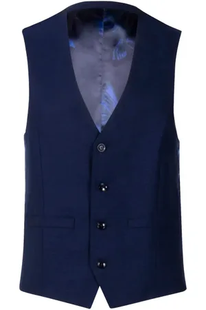 French Connection Mb Ink Flannel Suit Waistcoat Black