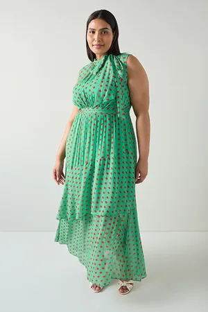 LK Bennett Robyn Spot Maxi Dress Green