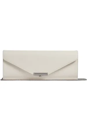 LK Bennett Lucille Long Clutch Bag Ecru
