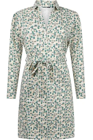 River Woods Dress With Poloneck Green