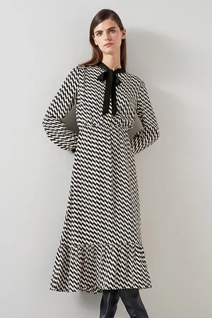 LK Bennett Bridget - Midi Dress Black/cream