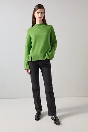 LK Bennett Zoe Boxy Knitted Sweater Green