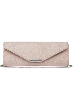 LK Bennett Lucille Long Clutch Bag Lipstick Pink
