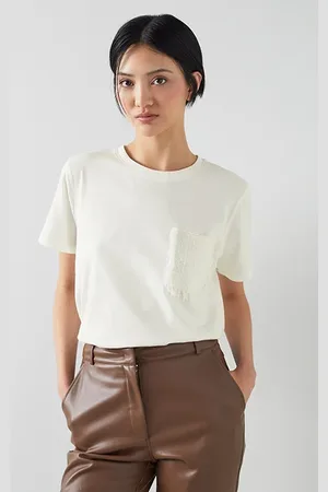 LK Bennett Vivienne Jersey T-shirt Ivory