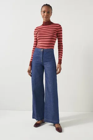 LK Bennett Allie Metallic Knitted Sweater Pink