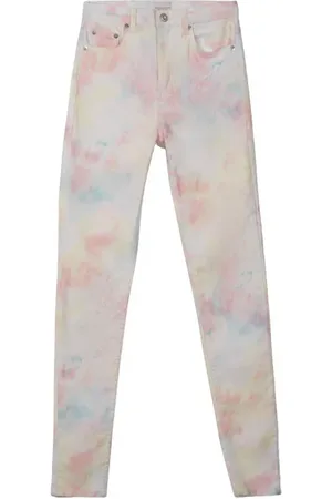 French Connection Sade Tie Dye Denim Hw Skny Jn Red