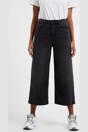 French Connection Stretch Wide Culotte Black