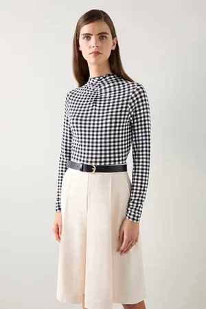 LK Bennett Laurie - Long-sleeved Top Black/cream
